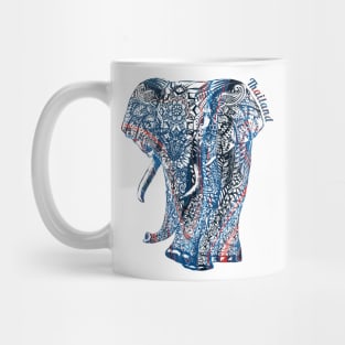 Ornate Asian Elephant In A Colorful Illustration Mug